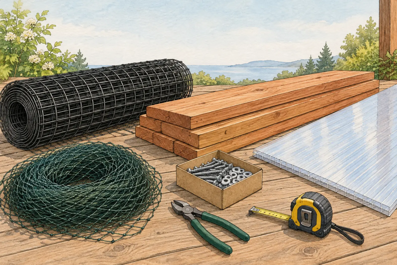 Illustration: catio materials