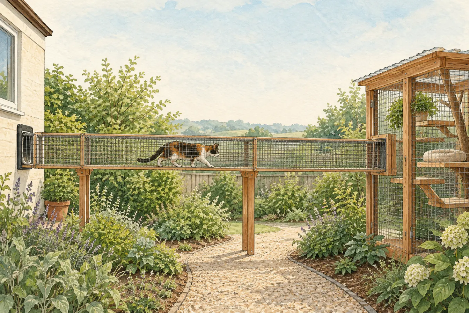 Illustration: catio tunnel