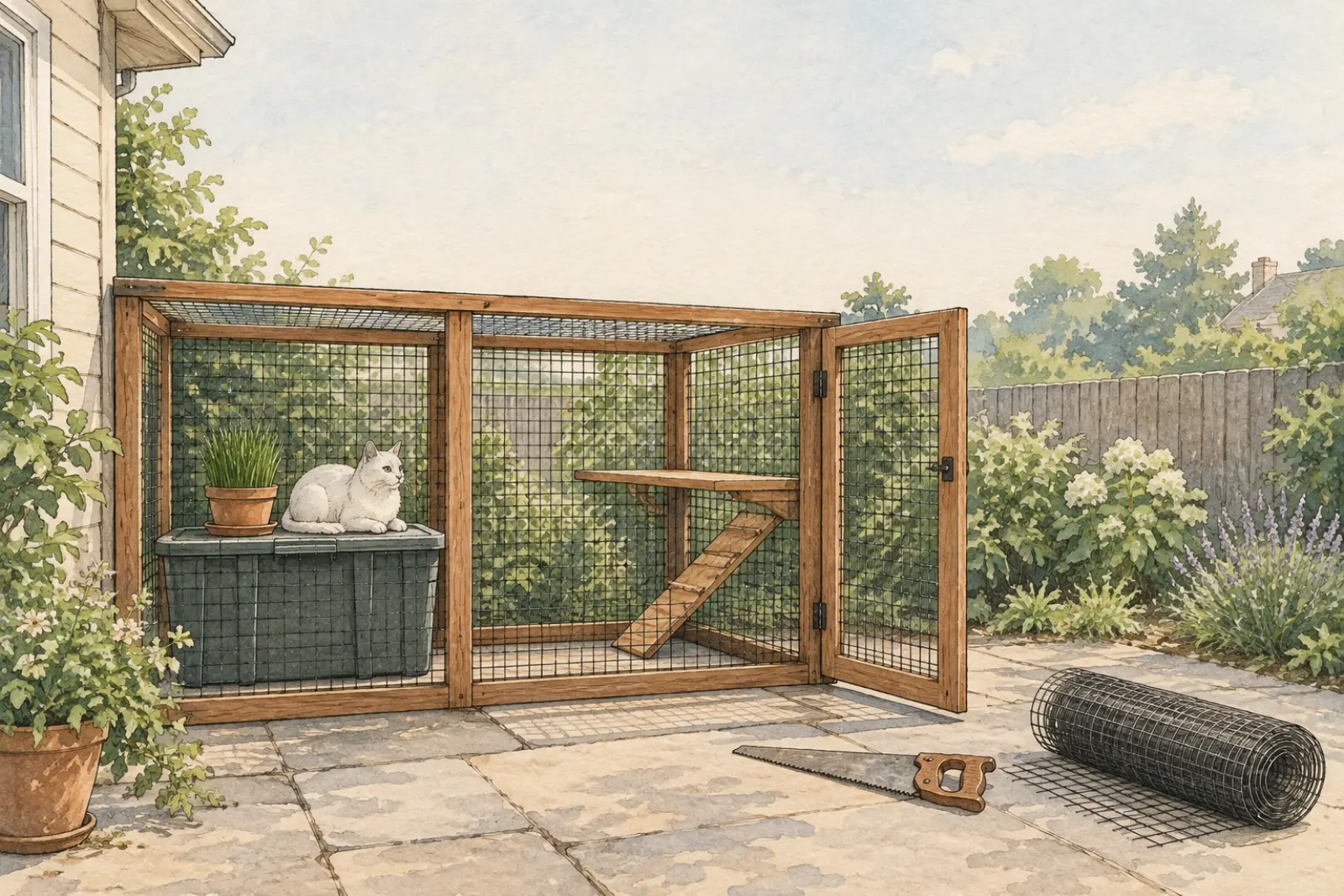 Illustration: cheap catio options