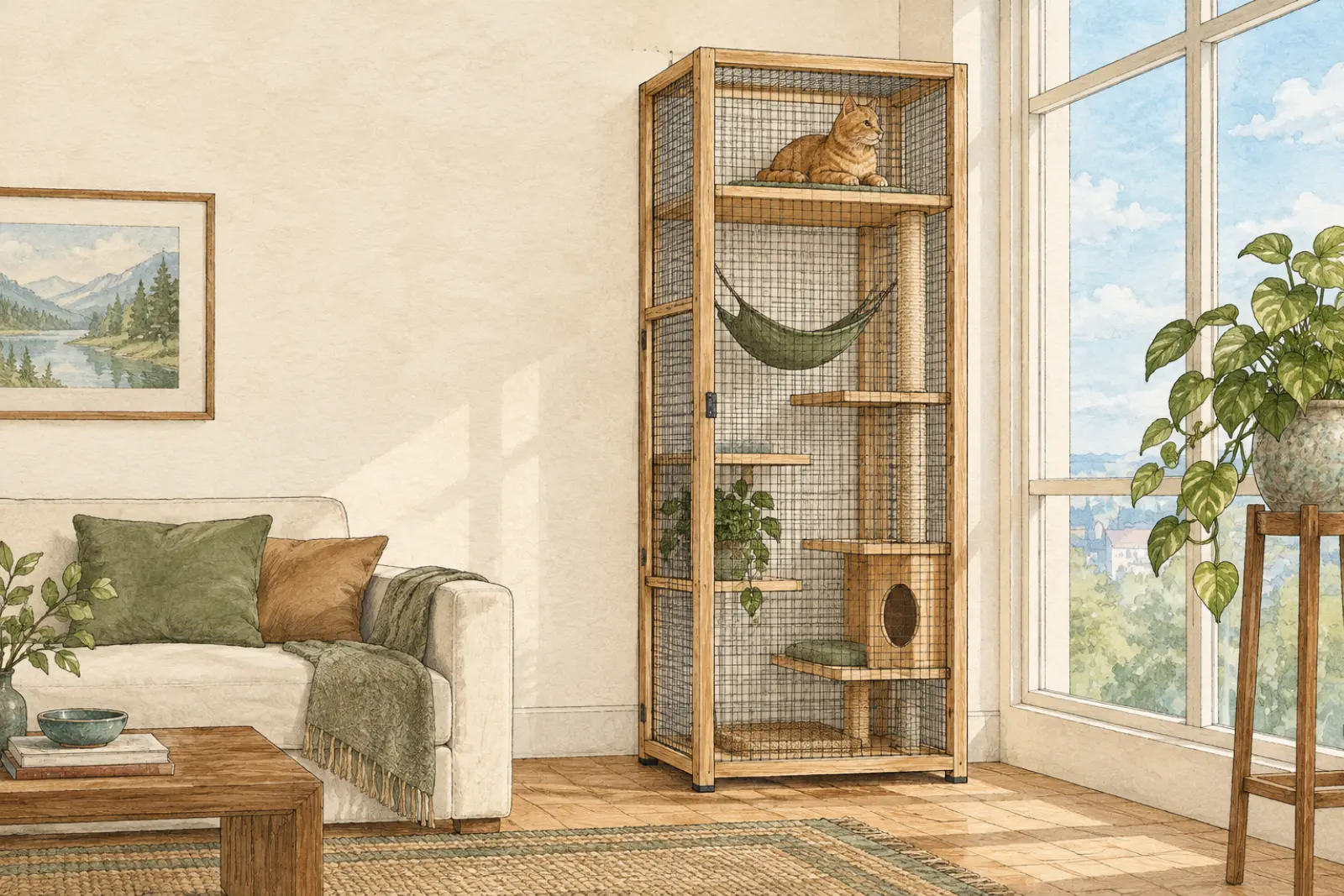 Illustration: indoor catio