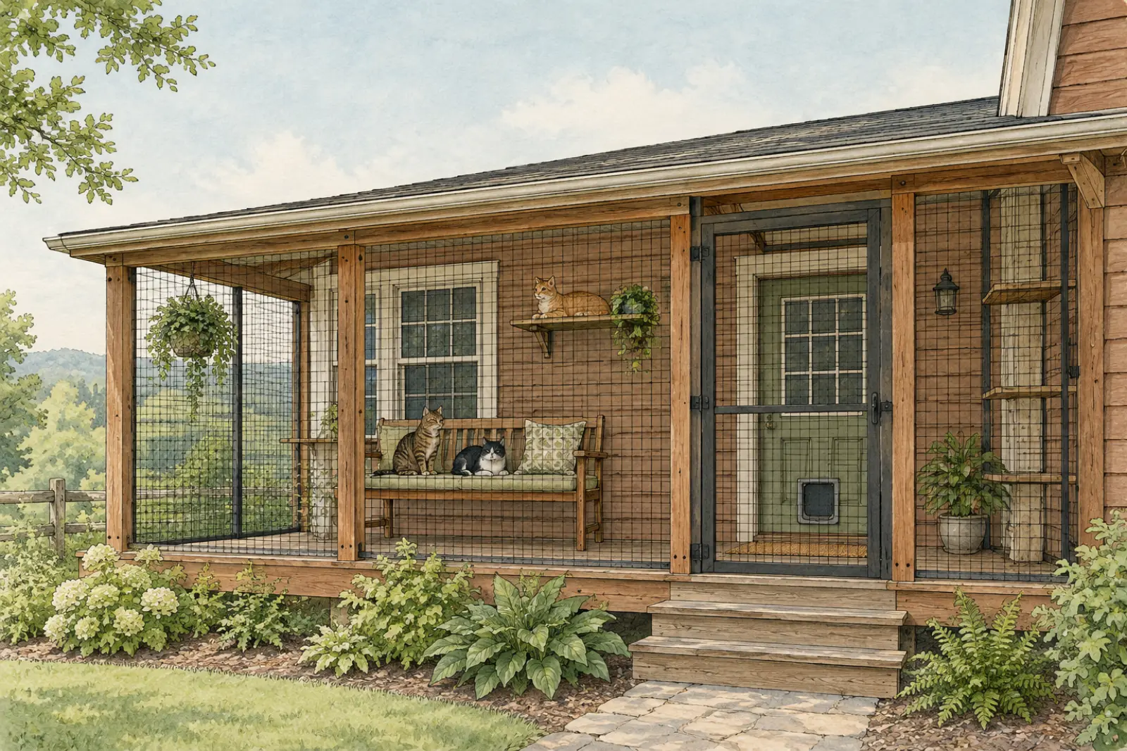 Illustration: porch, patio and deck catio