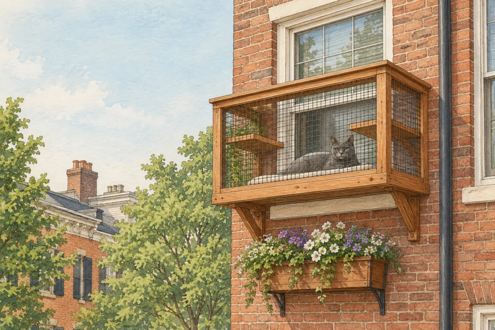 Illustration: window catio